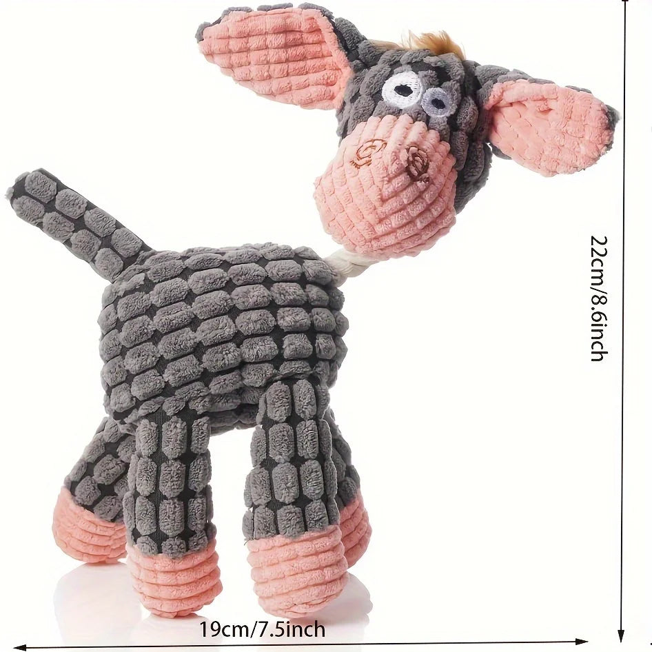 Plush Dog Toy Animals Shape Bite Resistant Squeaky Toys Small Large Dogs Durable Chew Molar Toy Training Toy