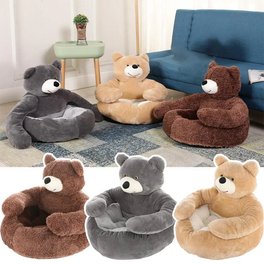 Dog Bed Super Soft Cozy Bear Hug Pet Sleeping Mat Removable Washable Four Seasons Creative Bear Design Cat Bed Dog Pad Winter