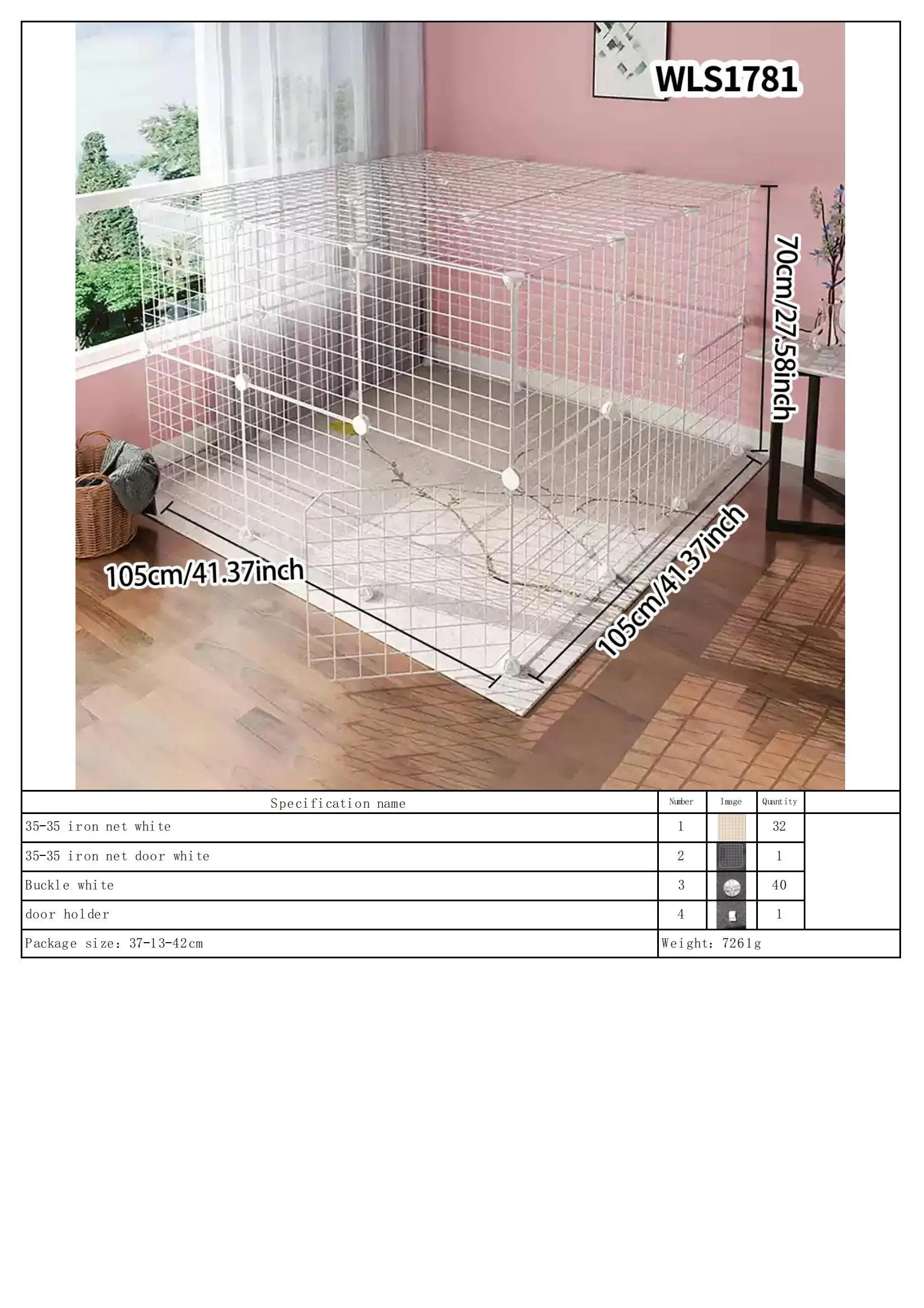 Pet Fence Is Portable for Outdoor Use, Easy to Assemble, Detachable and Storable, Indoor Dog Escape-Proof Fence, Suitable for Small Dogs, Cats, Rabbits, Mice, Guinea Pigs, DIY Cage