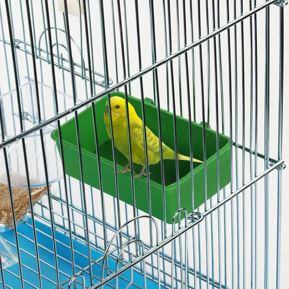 Multifunction Cage Standing Wash Shower Box Bird Toys Pet Bird Cleaning Products Birdcage Bird Food Tray Parrot Bathtub Animal