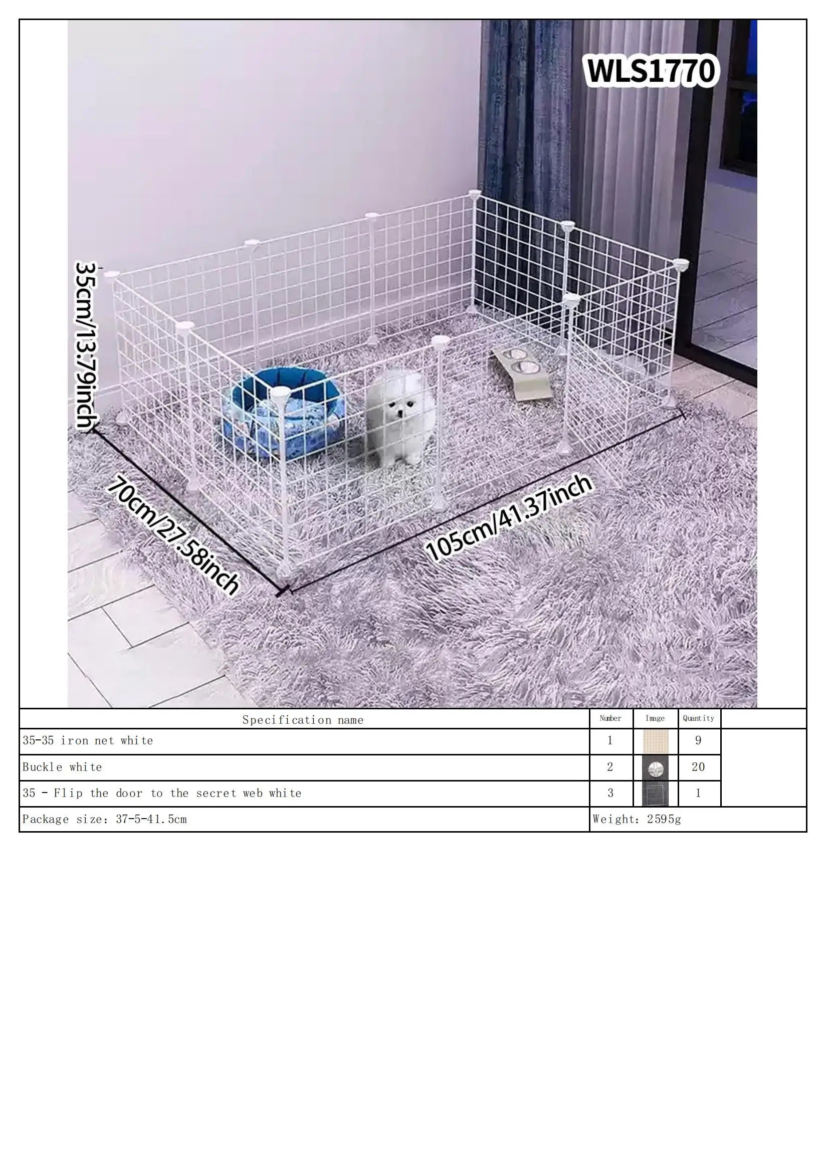 Pet Fence Is Portable for Outdoor Use, Easy to Assemble, Detachable and Storable, Indoor Dog Escape-Proof Fence, Suitable for Small Dogs, Cats, Rabbits, Mice, Guinea Pigs, DIY Cage