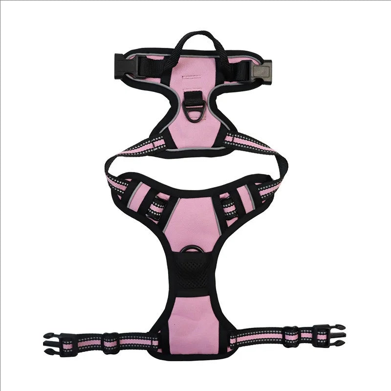 Dog Harness No-Pull Service Vest with Reflective Adjustable Soft Padded Comfortable for Outdoor Easy Walking No Choke for Pets