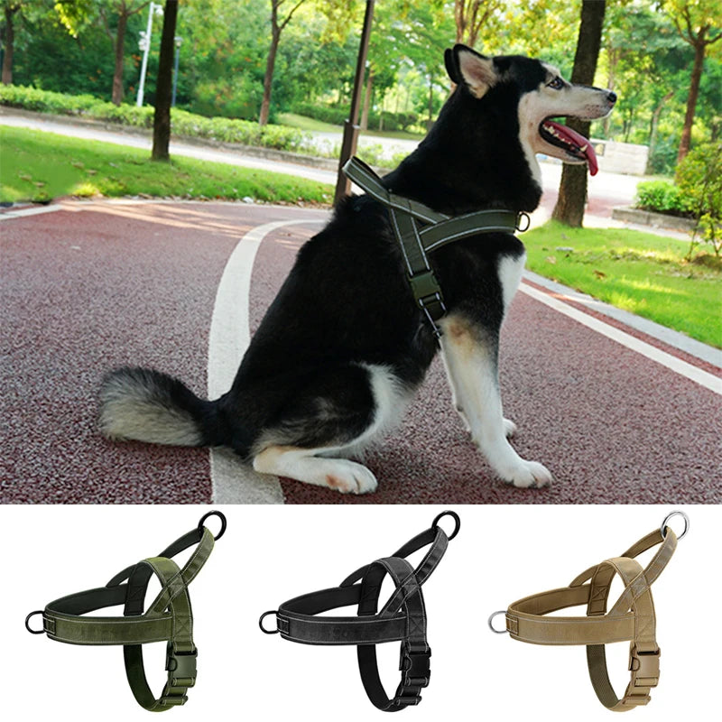 Nylon Durable Dog Harness No Pull Pet Harness with Handle Reflective Training Harness for Small Medium Large Dog German Shepherd