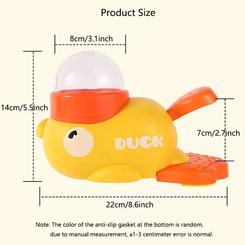 Pet rubber duck cat toy, self-entertaining cat teaser, freeze-dried treat dispenser, automatic feeder