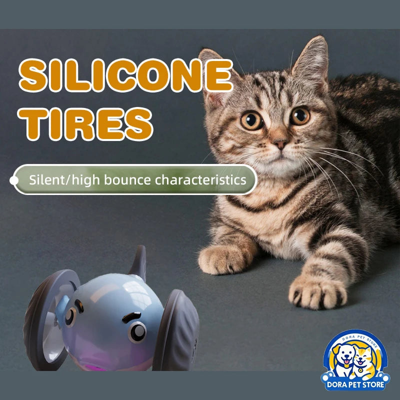 New pet self entertainment toy car, cat teasing tool, electric flying fish, intelligent running car, cat toy