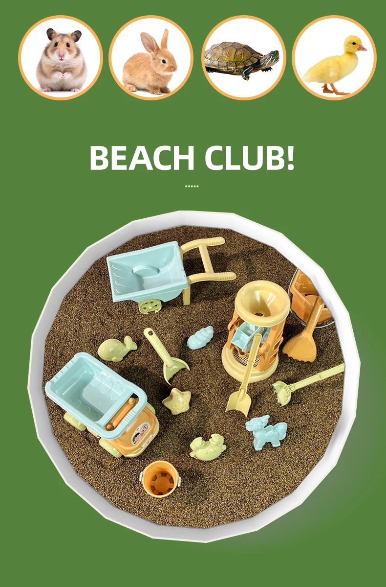 Portable Open Pet Play Fence for Small Animals Hamsters Guinea Pigs Chinchillas Indoor Outdoor Cage Playground（Free pet mat with