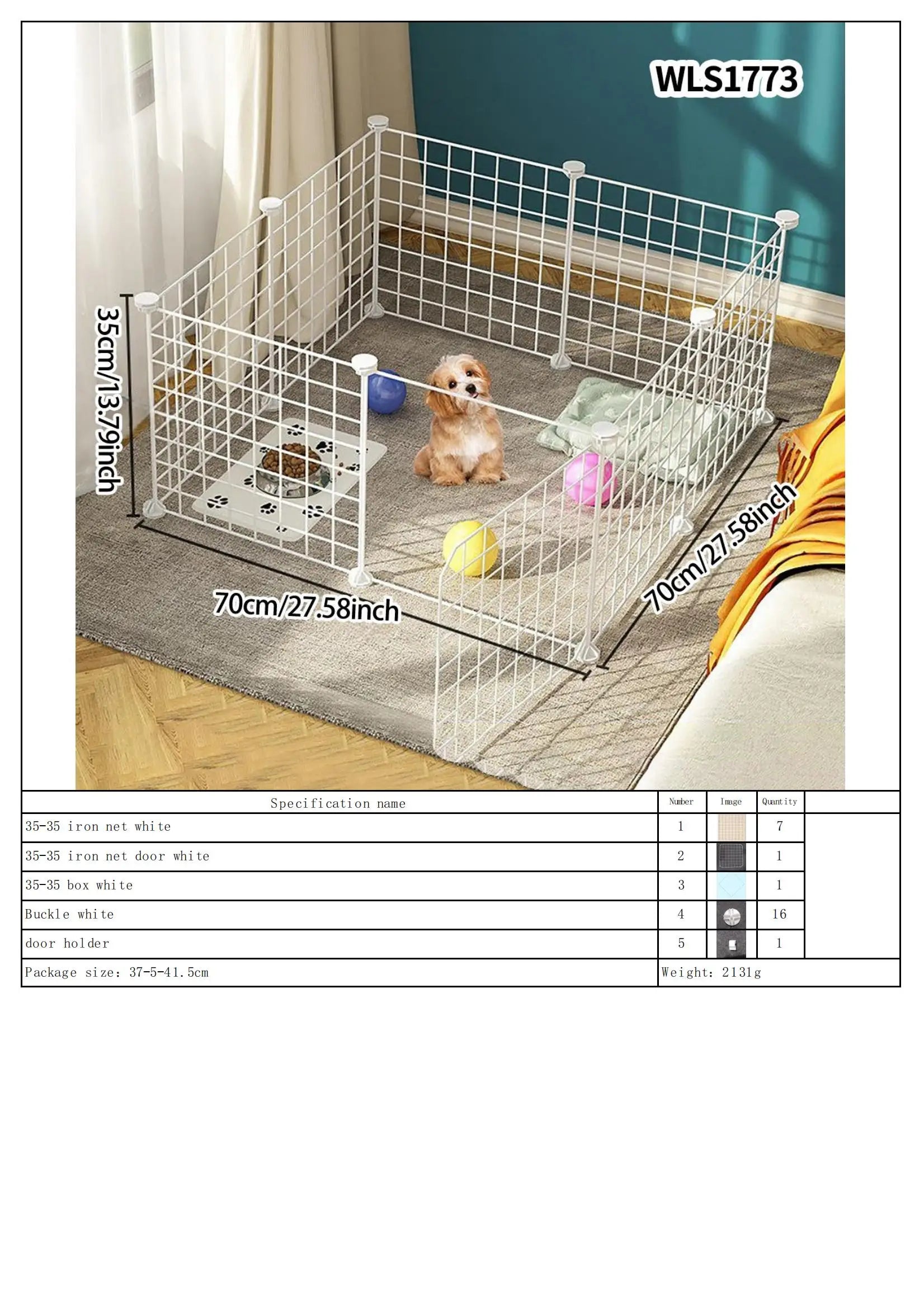 Pet Fence Is Portable for Outdoor Use, Easy to Assemble, Detachable and Storable, Indoor Dog Escape-Proof Fence, Suitable for Small Dogs, Cats, Rabbits, Mice, Guinea Pigs, DIY Cage