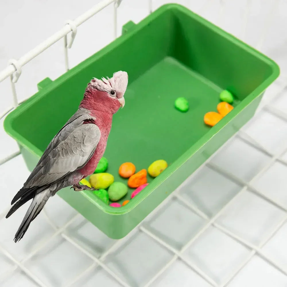 Multifunction Cage Standing Wash Shower Box Bird Toys Pet Bird Cleaning Products Birdcage Bird Food Tray Parrot Bathtub Animal