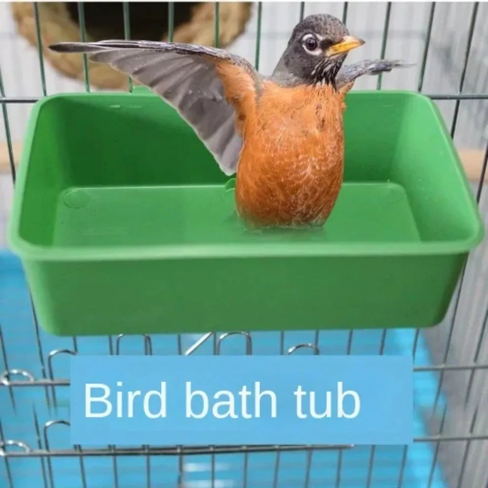 Multifunction Cage Standing Wash Shower Box Bird Toys Pet Bird Cleaning Products Birdcage Bird Food Tray Parrot Bathtub Animal