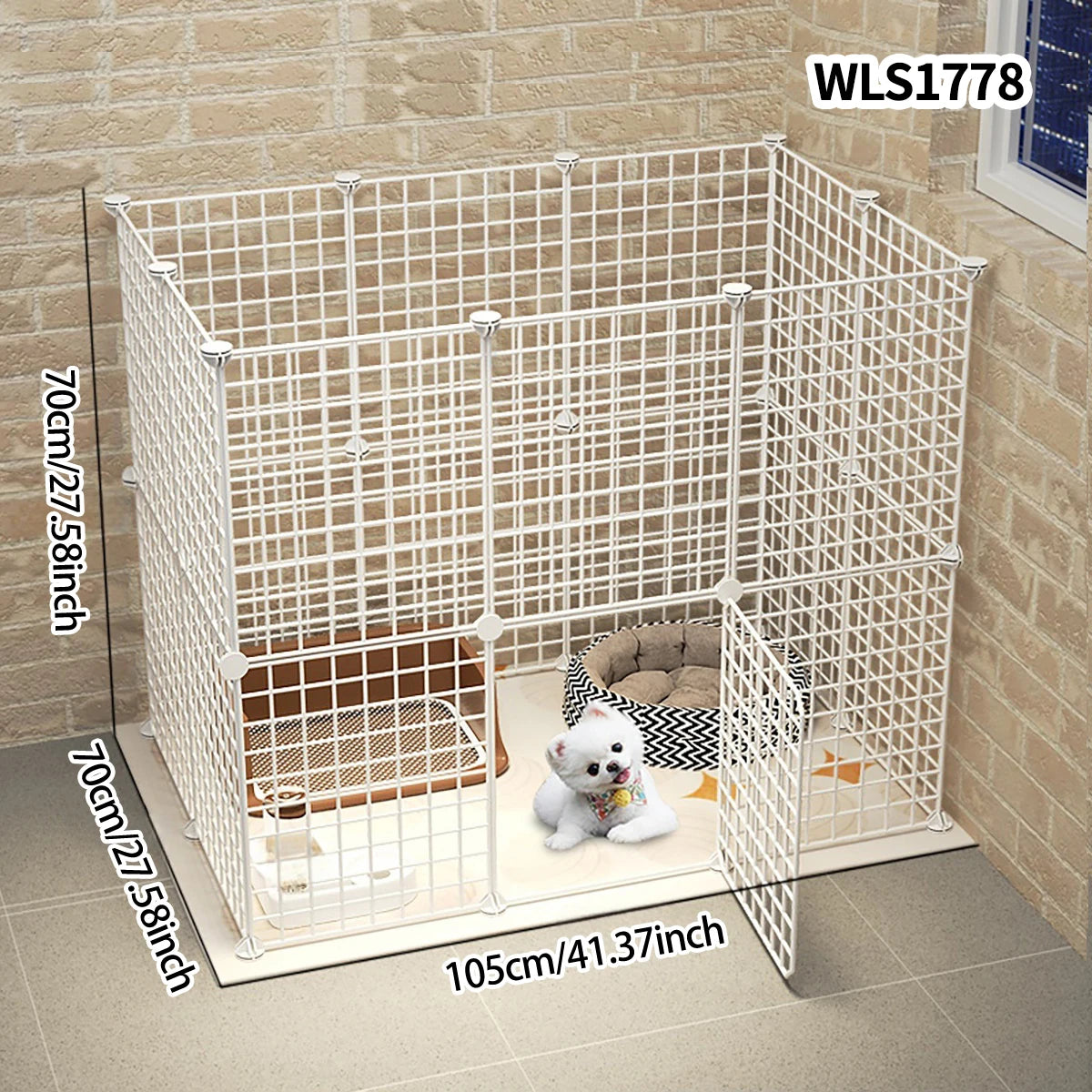 Pet Fence Is Portable for Outdoor Use, Easy to Assemble, Detachable and Storable, Indoor Dog Escape-Proof Fence, Suitable for Small Dogs, Cats, Rabbits, Mice, Guinea Pigs, DIY Cage