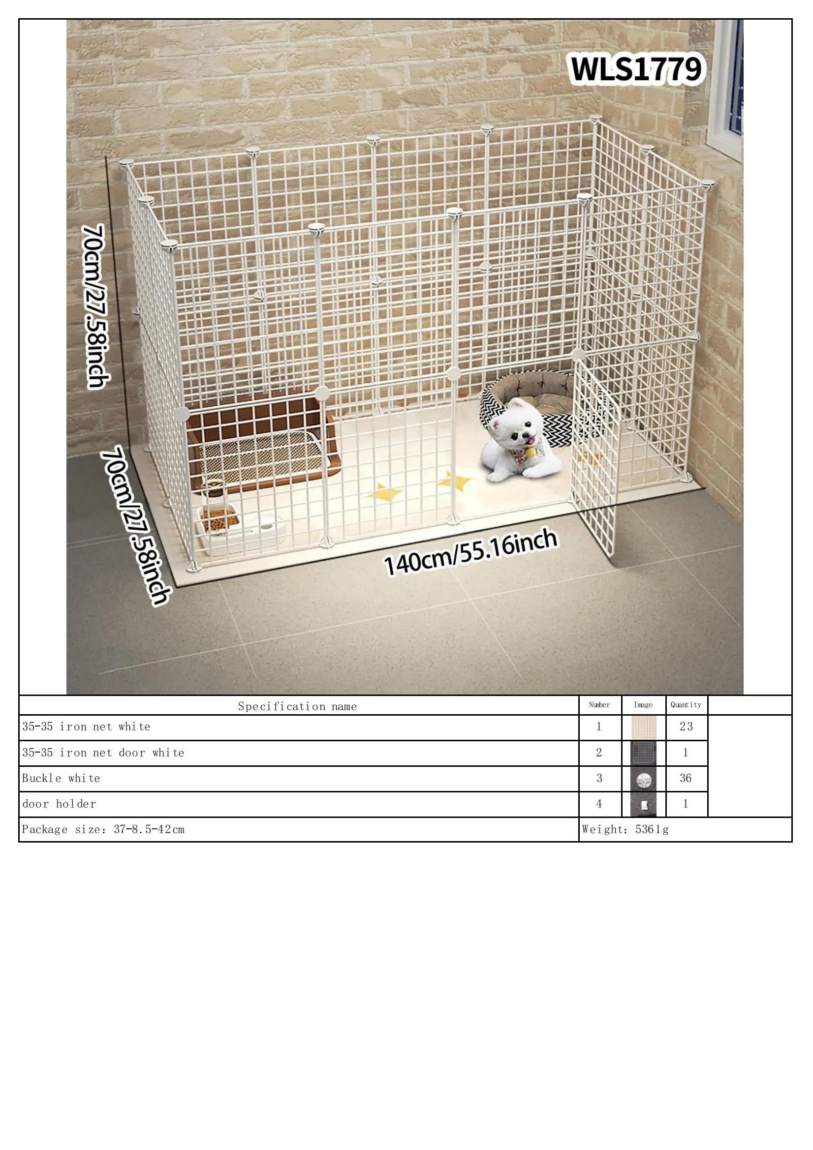 Pet Fence Is Portable for Outdoor Use, Easy to Assemble, Detachable and Storable, Indoor Dog Escape-Proof Fence, Suitable for Small Dogs, Cats, Rabbits, Mice, Guinea Pigs, DIY Cage