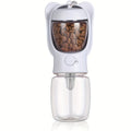 Portable Pet Water Bottle with Food Container - Ideal for Walking, Hiking & Travel. Essential for Dogs & Cats On The Go!
