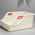 Litter Box Open And Easy To Clean Semi-Closed Extra Large Sloth Litter Box Spatter-Proof Pet Cat Potty