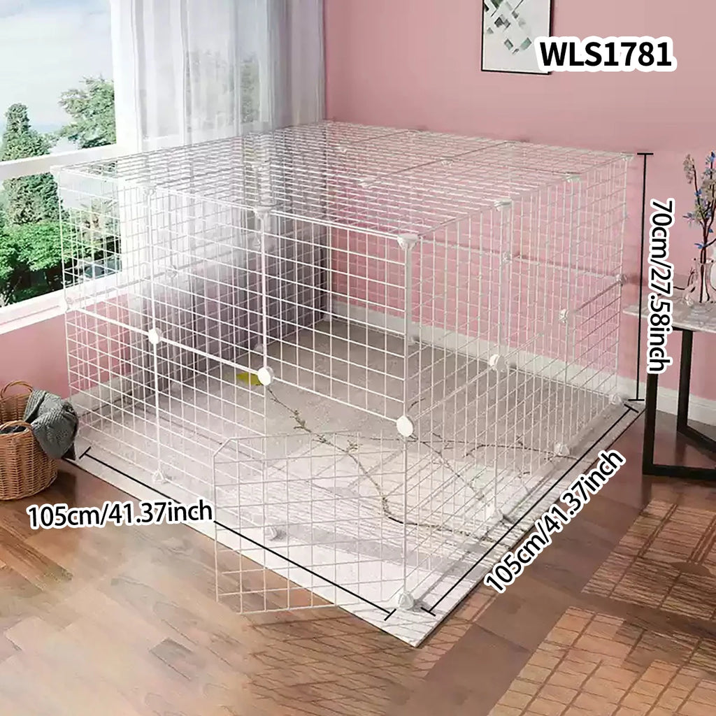 Pet Fence Is Portable for Outdoor Use, Easy to Assemble, Detachable and Storable, Indoor Dog Escape-Proof Fence, Suitable for Small Dogs, Cats, Rabbits, Mice, Guinea Pigs, DIY Cage