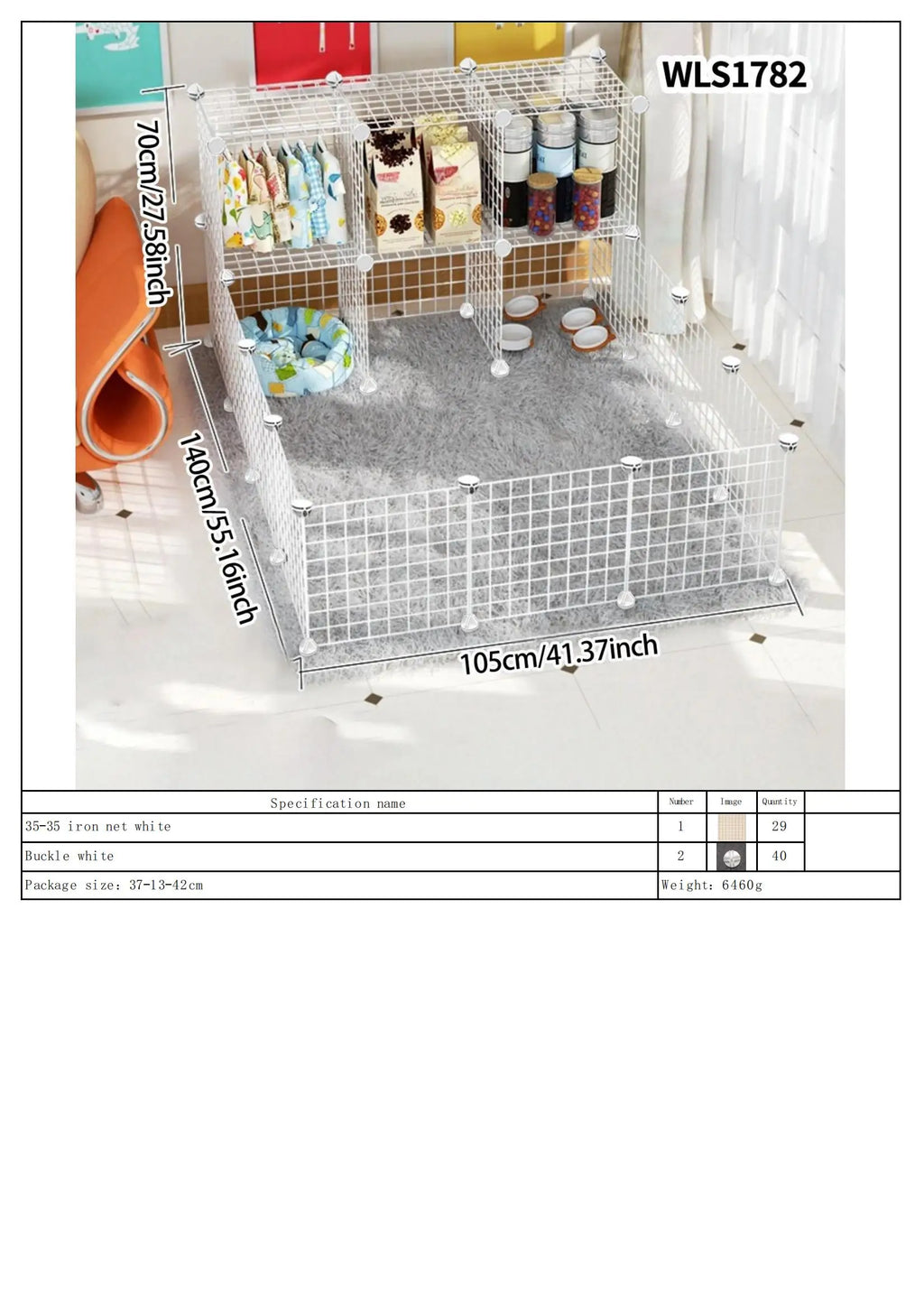 Pet Fence Is Portable for Outdoor Use, Easy to Assemble, Detachable and Storable, Indoor Dog Escape-Proof Fence, Suitable for Small Dogs, Cats, Rabbits, Mice, Guinea Pigs, DIY Cage