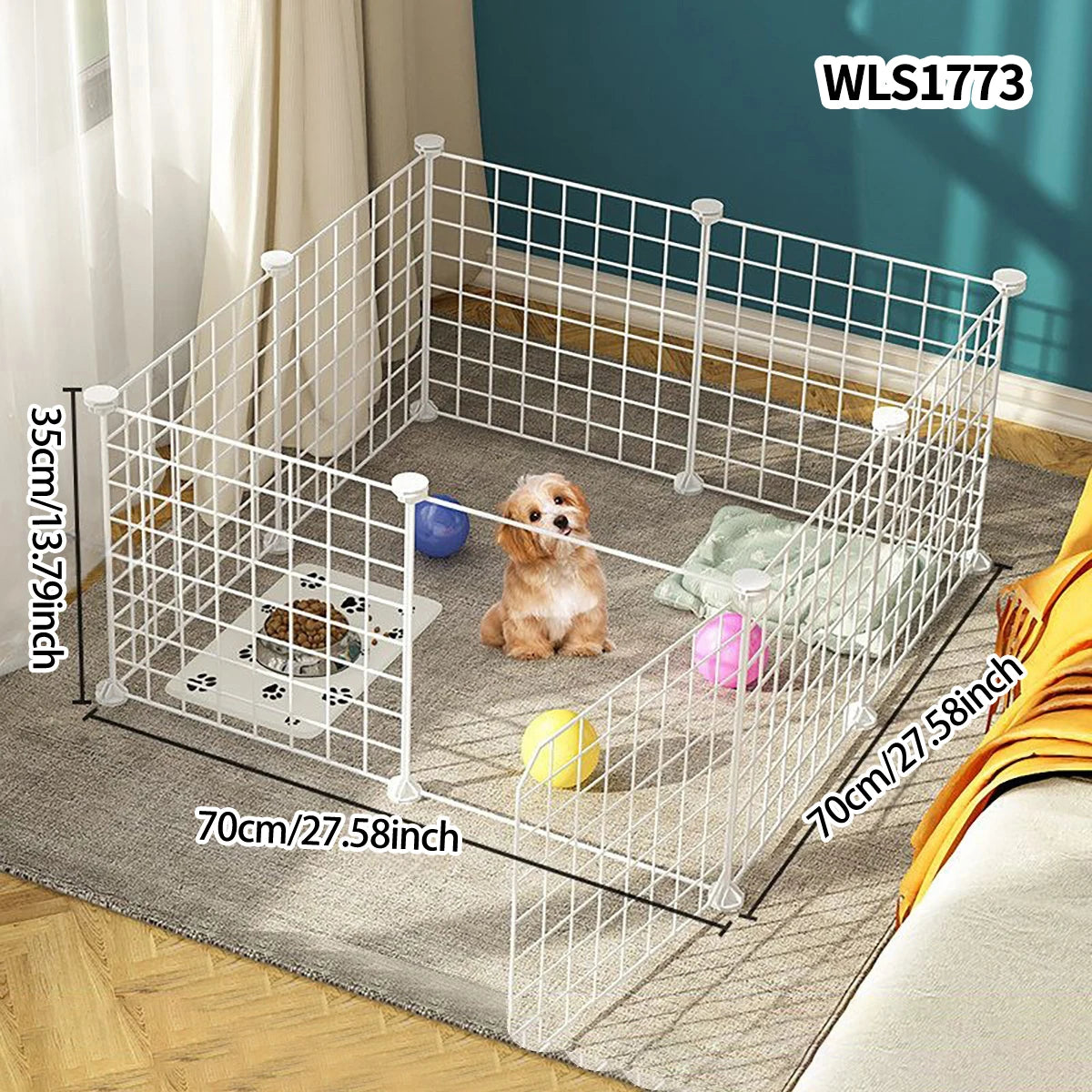 Pet Fence Is Portable for Outdoor Use, Easy to Assemble, Detachable and Storable, Indoor Dog Escape-Proof Fence, Suitable for Small Dogs, Cats, Rabbits, Mice, Guinea Pigs, DIY Cage