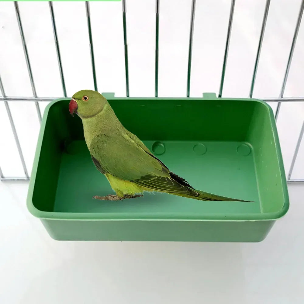 Multifunction Cage Standing Wash Shower Box Bird Toys Pet Bird Cleaning Products Birdcage Bird Food Tray Parrot Bathtub Animal