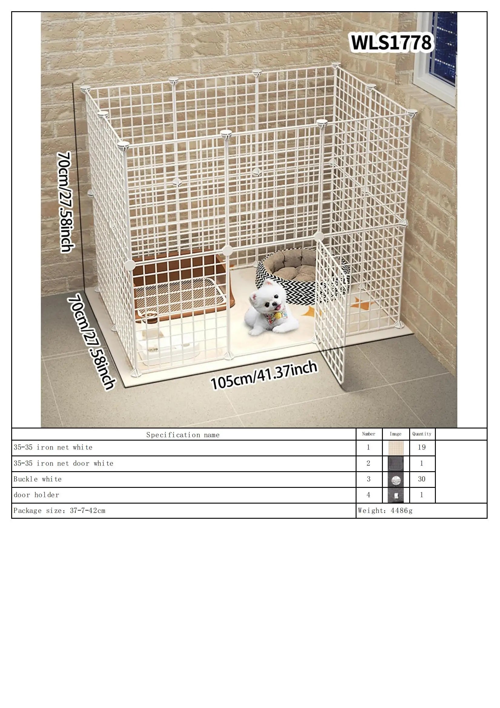 Pet Fence Is Portable for Outdoor Use, Easy to Assemble, Detachable and Storable, Indoor Dog Escape-Proof Fence, Suitable for Small Dogs, Cats, Rabbits, Mice, Guinea Pigs, DIY Cage