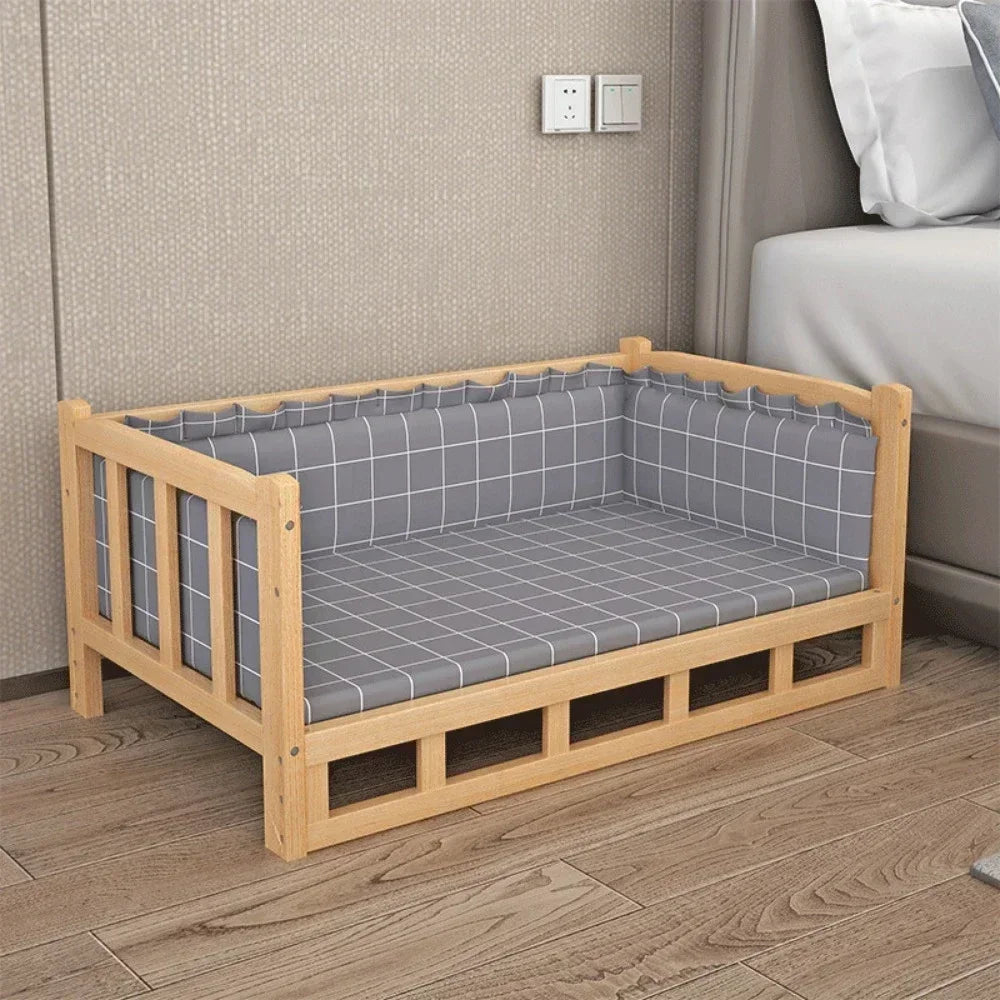 Simplicity Wooden Dog Bed Can Be Used As Bedside Table Dog Kennel Four Season Universal Environment protection Practical Pet Bed