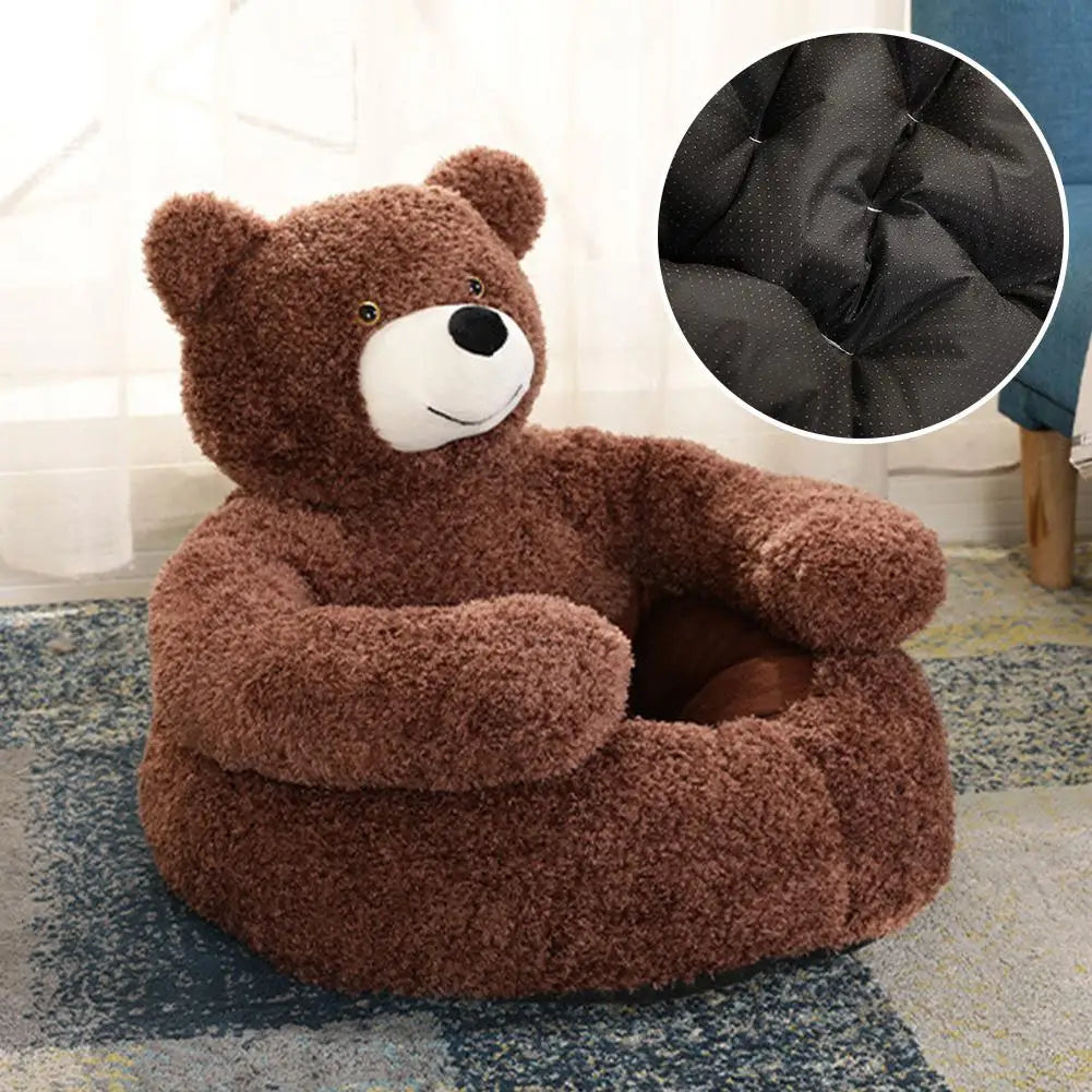 Dog Bed Super Soft Cozy Bear Hug Pet Sleeping Mat Removable Washable Four Seasons Creative Bear Design Cat Bed Dog Pad Winter
