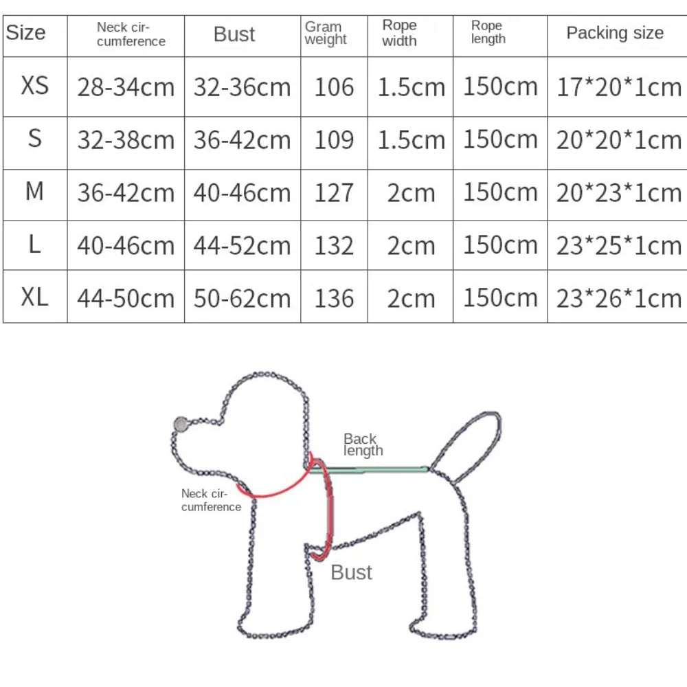 Cartoon Cute Pet Harness Leash Adjustable No Pull Dog Collar Harness Anti-Escape Dog Harness Outdoor Walking Travel
