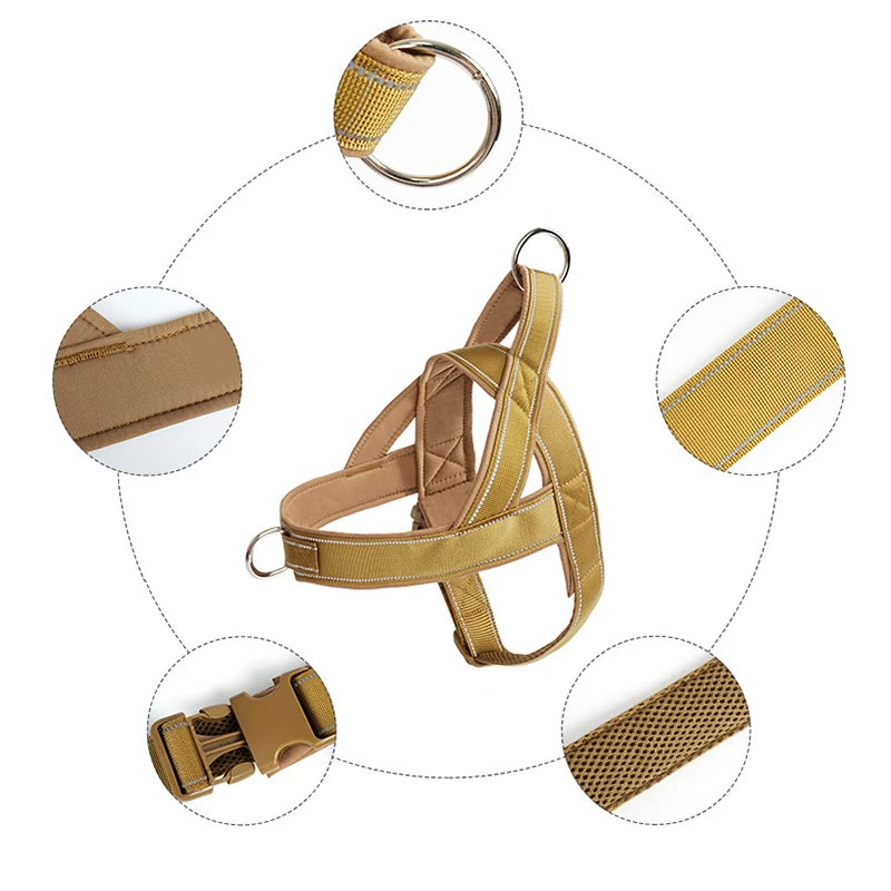 Nylon Durable Dog Harness No Pull Pet Harness with Handle Reflective Training Harness for Small Medium Large Dog German Shepherd