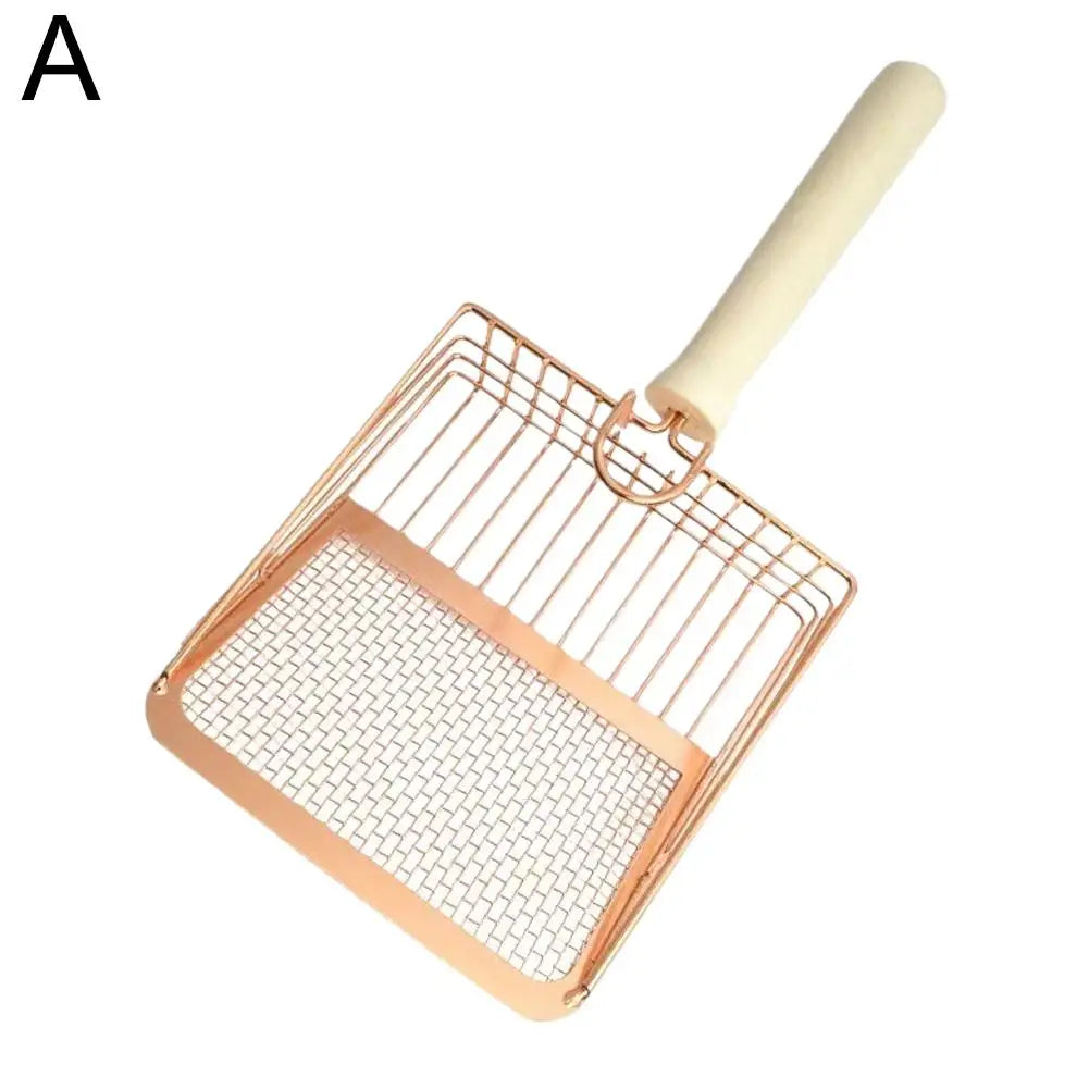Pet Cleaning Tool Metal Steel Cat Litter Scoop Steel Handle Pet Poop Shovel