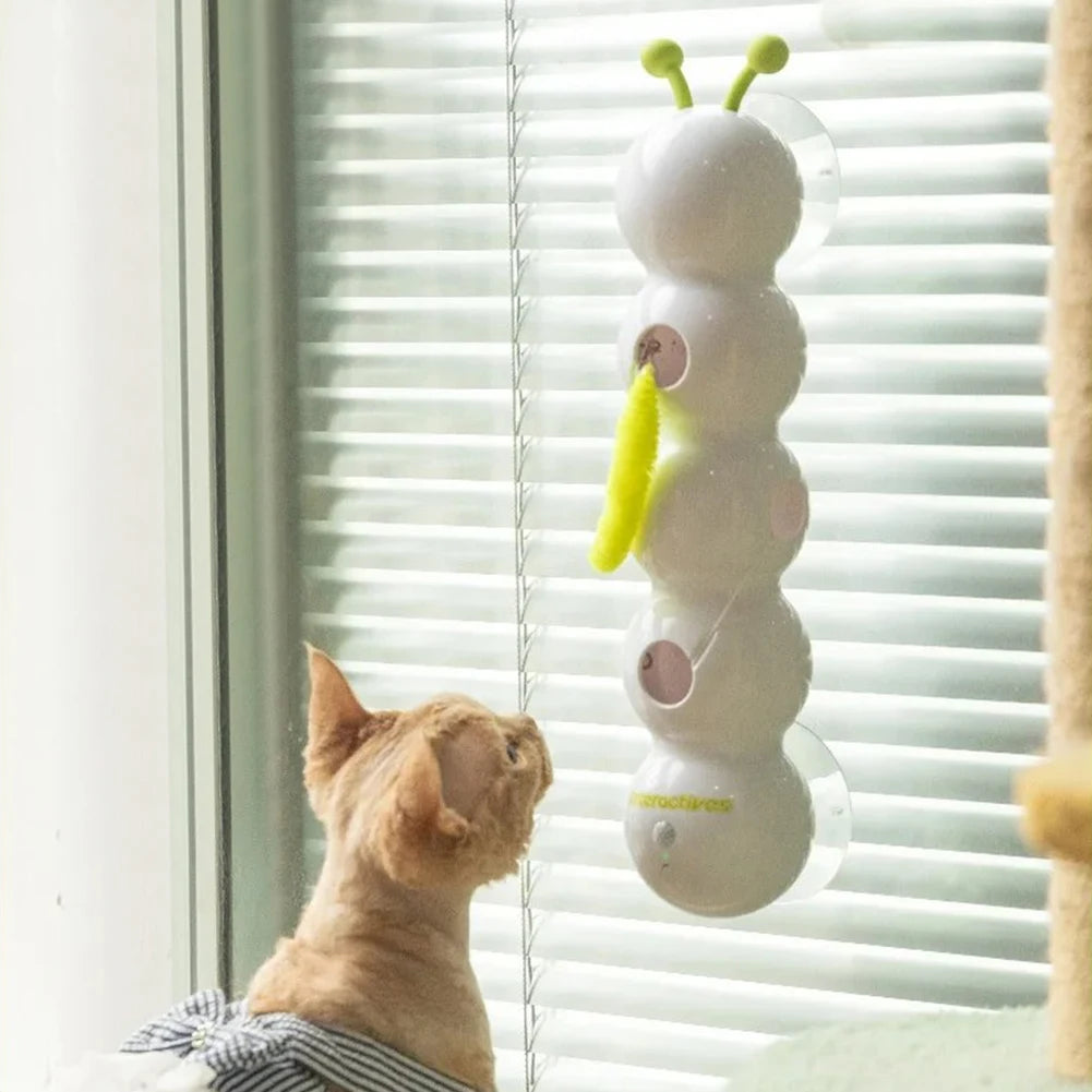 Caterpillar Interactive Cat Toy Motion Activated Teasing Durable Sensing Toy Rechargeable Automatic Toys for Bored Indoor Cats